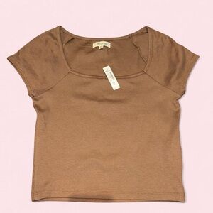 NEW Madewell Tan Crop Top medium